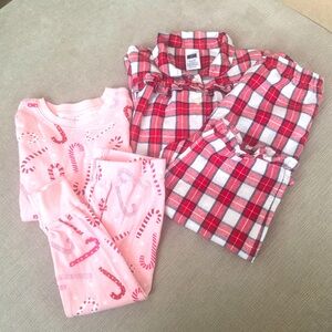 JANIE & JACK/ OLD NAVY Girls Holiday Pajamas Duo